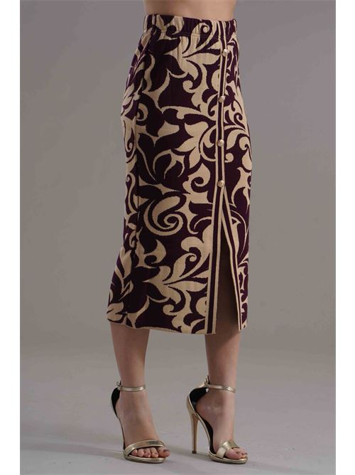 Gonna in misto lana Love To Love by Gai Mattiolo | LV2014BEIGE/VINO